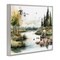 Stupell Industries Fishing by River Landscape Framed Giclee Design by Nicole DeCamp